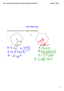10.4 - Perimeters and Areas of Similar Figures.notebook