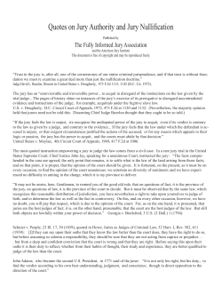 Quotes on Jury Authority and Jury Nullification