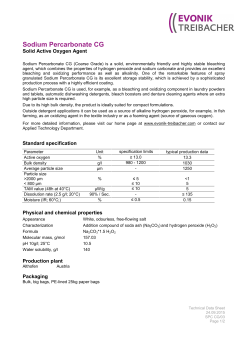 Sodium Percarbonate CG - Evonik Treibacher GmbH