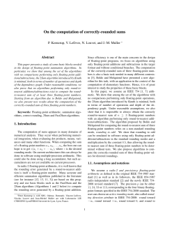 On the computation of correctly-rounded sums