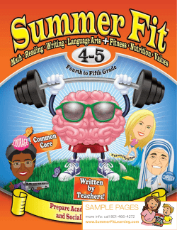 SampleBook K-1 - Summer Fit Learning