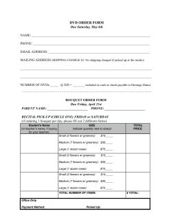 Order Form - Durango Dance