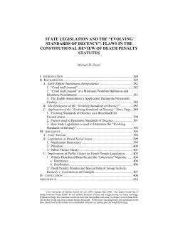 state legislation and the &ldquo;evolving standards of decency&rdquo;