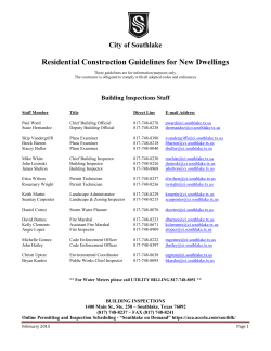 Residential Construction Guidelines for New Dwellings