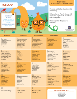 Middle/High Lunch Menu