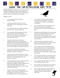 abc scavenger hunt - Louisiana State University