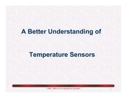 A Better Understanding of Temperature Sensors