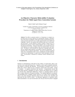 An Objective Character Believability Evaluation