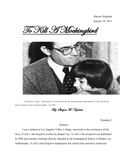 To Kill A Mockingbird - The Hollywood Quarterly