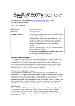 POSITION DESCRIPTION Position Title: Administration officer