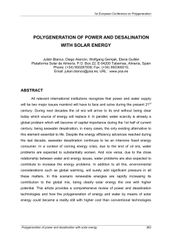 polygeneration of power and desalination with solar energy