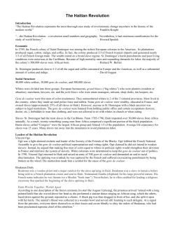 Haitian Revolution Information