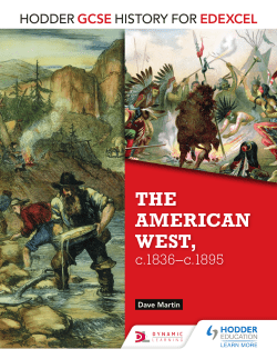 the american west - Hodder Education