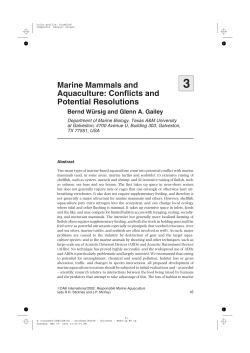 Marine Mammals and Aquaculture: Conflicts and Potential Resolutions