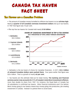 Tax Havens are a Canadian Problem