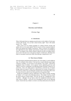 Eternity and Infinity