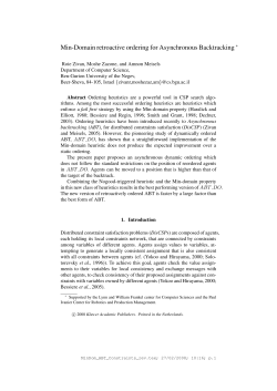 Min-Domain retroactive ordering for Asynchronous Backtracking