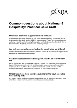 Common questions about National 5 Hospitality: Practical Cake Craft