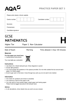 AQA GCSE Mathematics