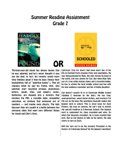 Summer Reading Assignment - Moon Area School District