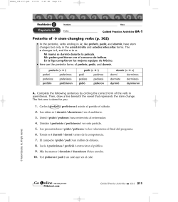 Preterite of -ir stem-changing verbs (p. 302)