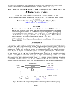 Time-domain distributed sensor with 1 cm spatial resolution based