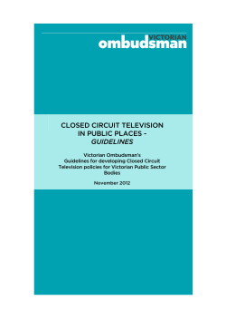 closed circuit television in public places