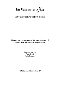 Measuring performance: An examination of composite performance