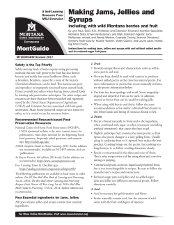 Making Jams, Jellies and Syrups - Montana State University Extension