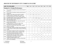 art standards k 1 2 3 4 5 6 7 8 - Catholic Diocese of Jefferson City