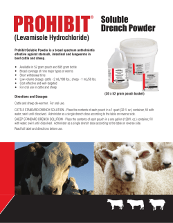 Prohibit Product Detail Sheet