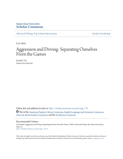Aggression and Driving: Separating Ourselves From the Games