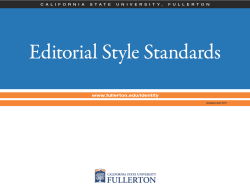 Editorial Style Manual