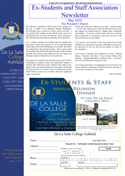 Ex-Students and Staff Association Newsletter