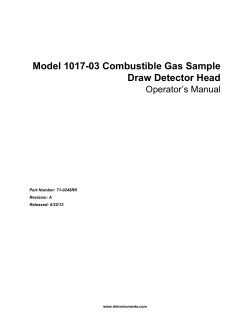 Model 1017-03 Combustible Gas Sample Draw Detector Head