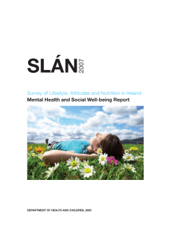 Survey of Lifestyle, Attitudes and Nutrition in Ireland Mental Health
