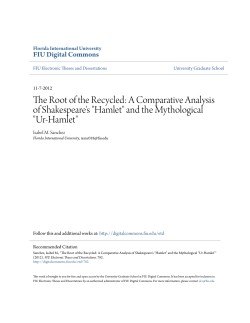 A Comparative Analysis of Shakespeare`s "Hamlet"