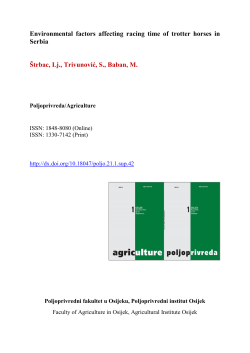 Environmental factors affecting racing time of trotter horses in Serbia