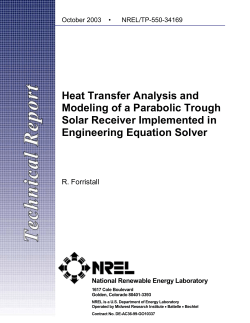 Heat Transfer Analysis and Modeling of a Parabolic Trough Solar