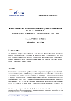 Cross-contamination of non-target feedingstuffs - EFSA