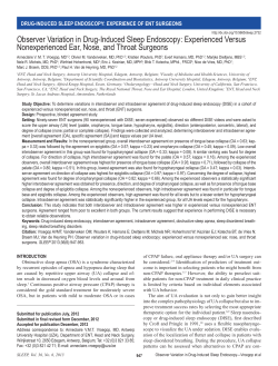Observer Variation in Drug-Induced Sleep Endoscopy: Experienced