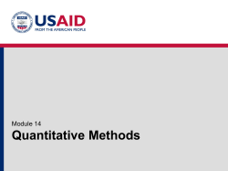Module 14 Quantitative Methods