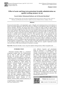 Effect of acute and long term potassium bromide administration on