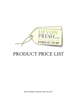 Our Price List