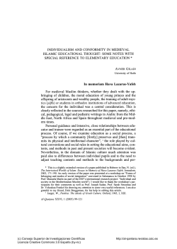 Individualism and Conformity in Medieval Islamic Educational