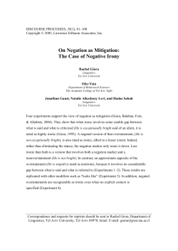 The Case of Negative Irony