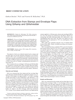 DNA extraction from stamps and envelope flaps using QIAamp and