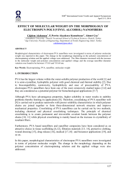 effect of molecular weight on the morphology of