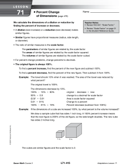Percent Change of Dimensions (page 479)