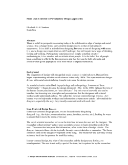 From User-Centered to Participatory Design Approaches